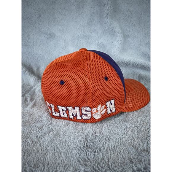 Clemson Tigers Fitted Hat Cap Zephyr Size Medium Large Orange Purple Mesh - Picture 3 of 7